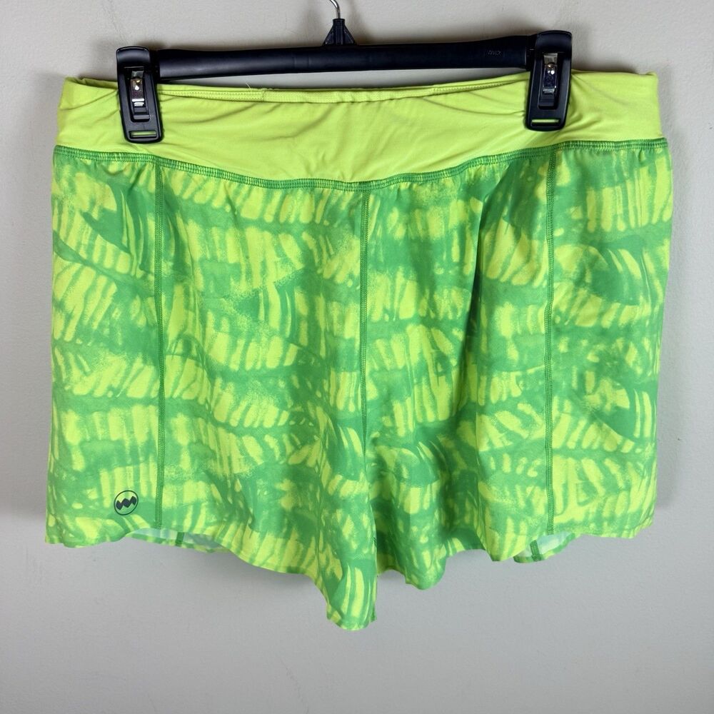 Janji Running 4" Cadence Shorts Lined Gym Athletic Green Tie-Dye Large Running